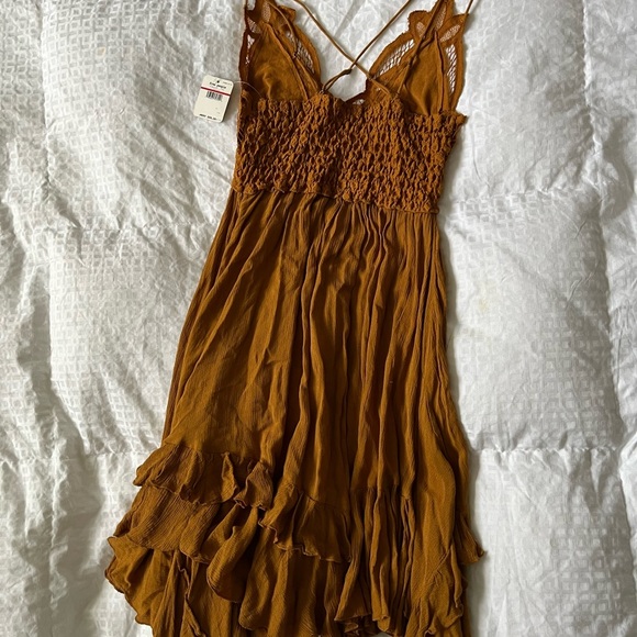 Free People Strappy High Low Ruffle Hem Fit & Flare Dress - Picture 10 of 11